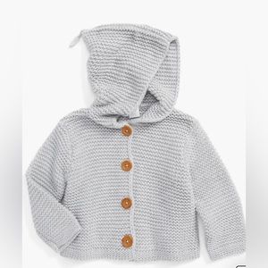 Organic Cotton Hooded Cardigan, 9M